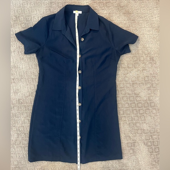 NWOT Nordstrom BP Navy Blue Shirt Dress With Drawstring in the Back, Size Medium - Picture 11 of 11